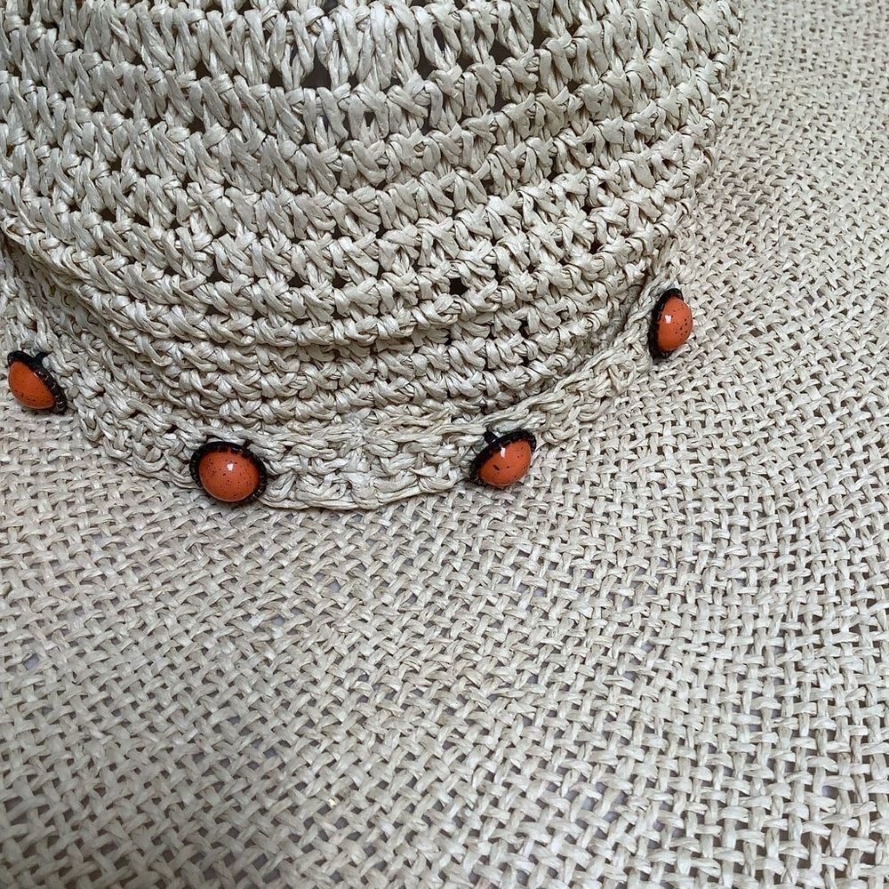 STRAW HAT CORAL RIM DETAIL - Picture 3 of 6